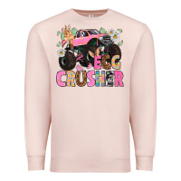 Pale Pink Egg crusher Easter Day Premium Sweatshirt - HowdyJamesFarm