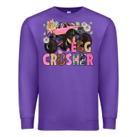 Purple Egg crusher Easter Day Premium Sweatshirt - HowdyJamesFarm