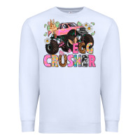 White Egg crusher Easter Day Premium Sweatshirt - HowdyJamesFarm