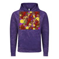 Cloud Purple mardi gras crawfish and lemons Vintage Hoodie - Jasminsmagicworld