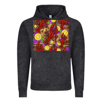 Vintage Black mardi gras crawfish and lemons Vintage Hoodie - Jasminsmagicworld