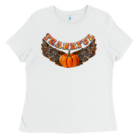 White Thankful Ladies Tee - CowhideDigitalArt