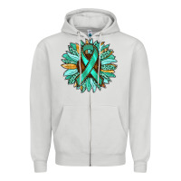 Dove Grey Ovarian Liver Cancer Awareness Sunflower Zipper Hoodie - RanaPortraitStore