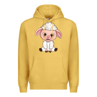 Antique Gold Cartoon Lamb Premium Hoodie - HowdyJamesFarm