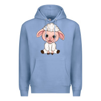 Colony Blue Cartoon Lamb Premium Hoodie - HowdyJamesFarm