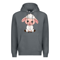 Rock Cartoon Lamb Premium Hoodie - HowdyJamesFarm