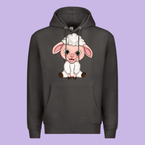 Cartoon Lamb Premium Hoodie Designed By Howdyjamesfarm
