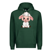 Sports Green Cartoon Lamb Premium Hoodie - HowdyJamesFarm