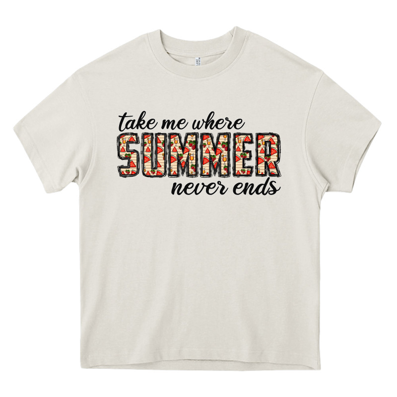 Take Me Where Summer Never Ends Heavy Core Tee by CowhideDigitalArt | Teevron