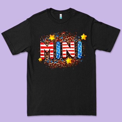Usa Mini  Leopard Background Premium Tee Designed By Adodesignshop