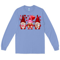 Colony Blue valentines day gnomies with heart balloon Long Sleeve Tee - NancyCooperArtShop
