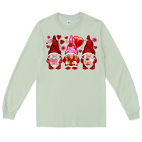 Matcha valentines day gnomies with heart balloon Long Sleeve Tee - NancyCooperArtShop
