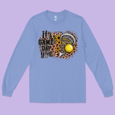 It's Game Day Y'all Lacrosse Long Sleeve Tee Designed By Jahusdesignshop