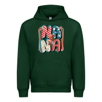 Forest Green 4th of July nana with lightning bolt Urban Hoodie - FaDigitalArtStudio