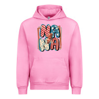 Fuchsia Pink 4th of July nana with lightning bolt Urban Hoodie - FaDigitalArtStudio