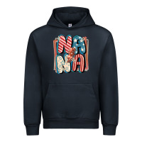 Navy 4th of July nana with lightning bolt Urban Hoodie - FaDigitalArtStudio