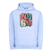 Pigment Grape Ice 4th of July nana with lightning bolt Urban Hoodie - FaDigitalArtStudio