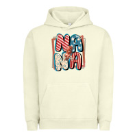 Pigment Pistachio 4th of July nana with lightning bolt Urban Hoodie - FaDigitalArtStudio