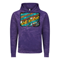 Cloud Purple western aztec sunflowers turquoise cowhide background Vintage Hoodie - BarkalooDesign