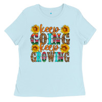 Baby Blue keep going keep growing Ladies Tee - HRA Design Shop