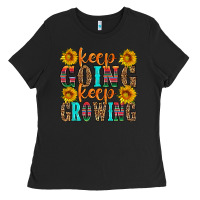 Black keep going keep growing Ladies Tee - HRA Design Shop