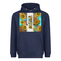 Navy western mother's day mama with turquoise and sunflowers and leopard tu Heavyweight Hoodie - TumblerDesignByShophia