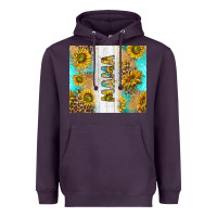 Plum western mother's day mama with turquoise and sunflowers and leopard tu Heavyweight Hoodie - TumblerDesignByShophia