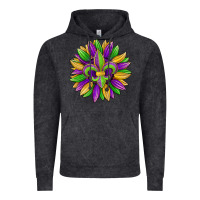 Vintage Black mardi gras carnival sunflower Vintage Hoodie - Jasminsmagicworld
