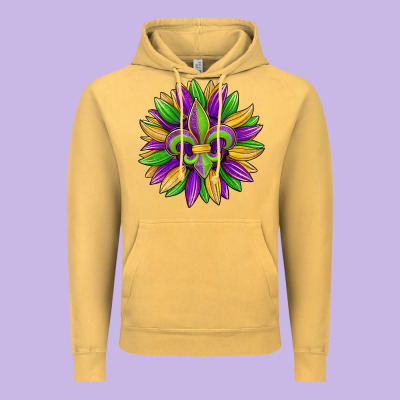 Mardi Gras Carnival Sunflower Vintage Hoodie Designed By Jasminsmagicworld