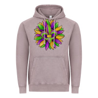 Vintage Zinc mardi gras carnival sunflower Vintage Hoodie - Jasminsmagicworld
