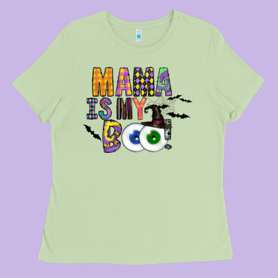 Mama Is My Boo Ladies Tee Designed By Cowhidedigitalart