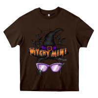 Chocolate Brown witchy mini Heavy Core Tee - RacoonDesign