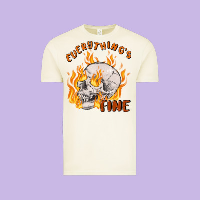 Everything's Fine Vintage Tee Designed By Maliassmallbusiness