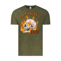 Vintage Olive everything's fine Vintage Tee - MaliasSmallBusiness