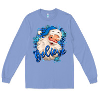 Colony Blue believe winter christmas santa claus Long Sleeve Tee - MaliasSmallBusiness