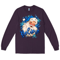 Plum believe winter christmas santa claus Long Sleeve Tee - MaliasSmallBusiness