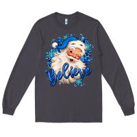 Smoke believe winter christmas santa claus Long Sleeve Tee - MaliasSmallBusiness