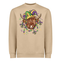 Mushroom mardi gras cow Heavyweight Sweatshirt - MaliasSmallBusiness
