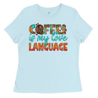 Baby Blue coffee is my love language Ladies Tee - HRA Design Shop