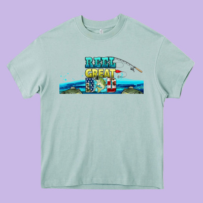 Reel Great Dad  Libbey Glass Heavy Core Tee Designed By Hra Design Shop