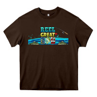 Chocolate Brown reel great dad  libbey glass Heavy Core Tee - HRA Design Shop