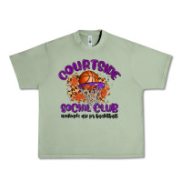 Oil Green courtside social club Urban Heavy Tee - MaliasSmallBusiness