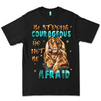 Black be strong and courageous Premium Tee - JahusDesignShop