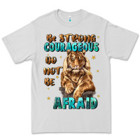 Dove Grey be strong and courageous Premium Tee - JahusDesignShop