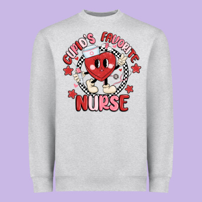 Cupids Favorite Nurse Heavyweight Sweatshirt Designed By Maliassmallbusiness