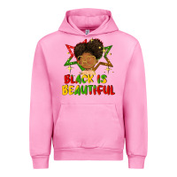 Fuchsia Pink black is beautiful Urban Hoodie - FaDigitalArtStudio