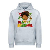 Heather Grey black is beautiful Urban Hoodie - FaDigitalArtStudio