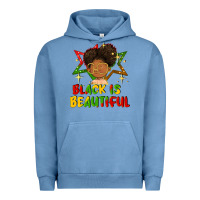 Pigment Pebble Blue black is beautiful Urban Hoodie - FaDigitalArtStudio
