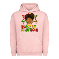 Pigment Salmon black is beautiful Urban Hoodie - FaDigitalArtStudio