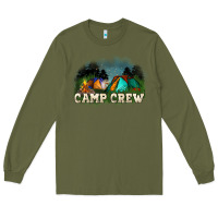 Army Green camp crew Long Sleeve Tee - NancyCooperArtShop